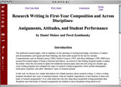 Melzer and Zemliansky. Research Writing in First-Year Composition and Across Disciplines: Assignments, Attitudes, and Student Performance. Kairos 8.1.
