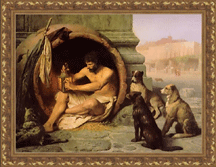 image of Diogenes and dogs