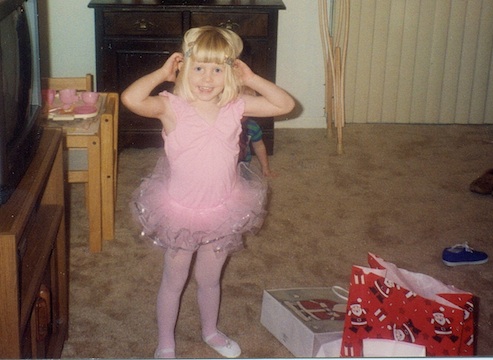 me in a ballerina dress