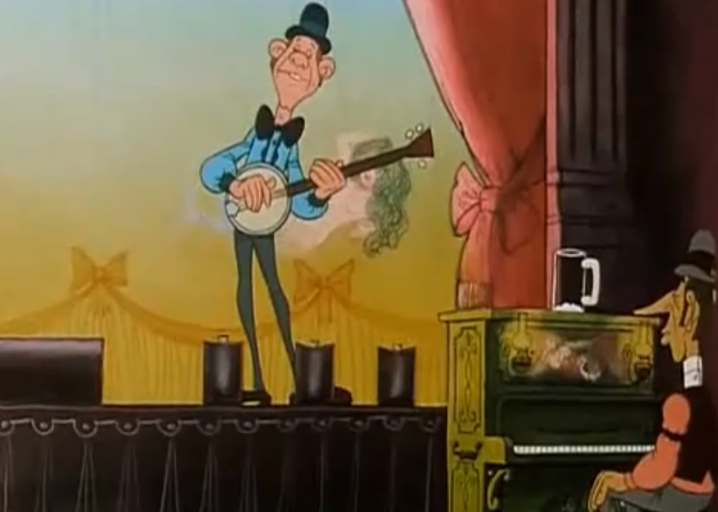 Lucky Luke banjo player