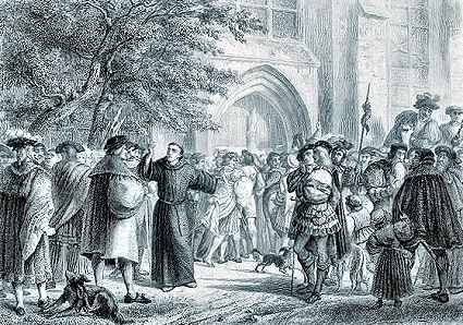 Martin Luther with crowd