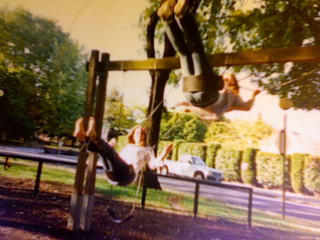 Kids on swingset