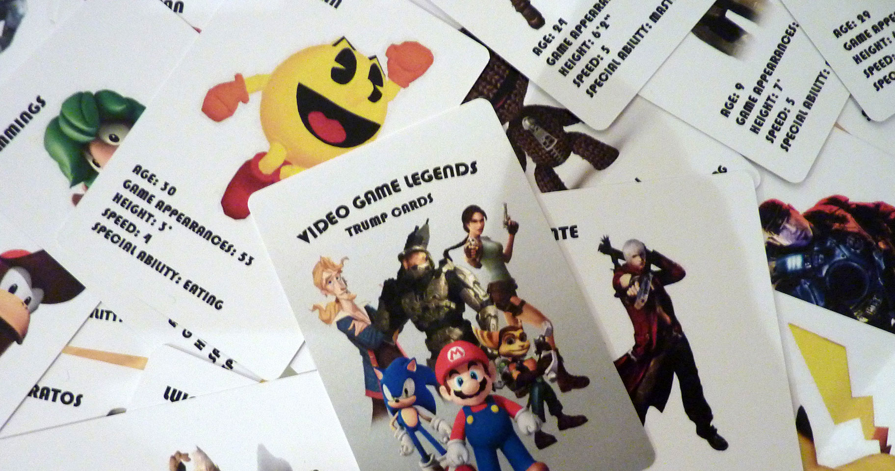 Banner image of Video Game Legends trump cards