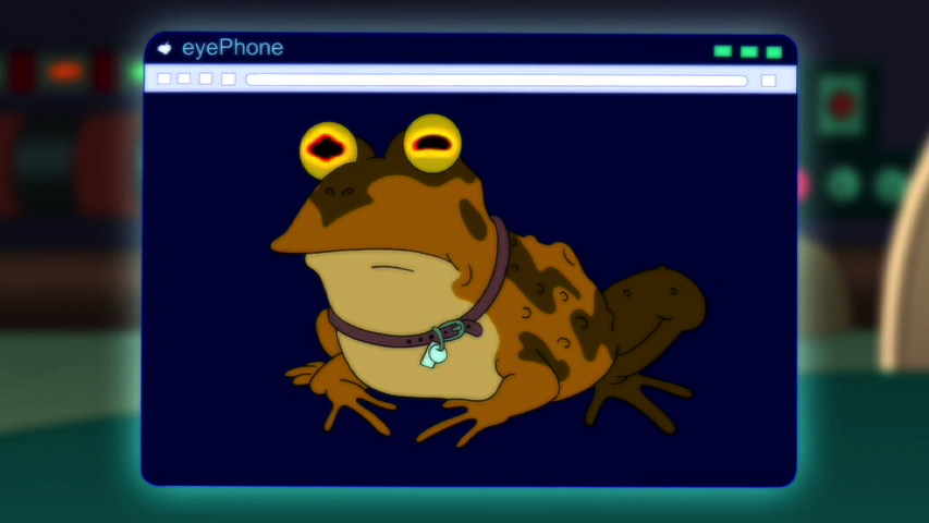 Screenshot of Hypnotoad from the Episode 'Attack of the Killer App' on DVD
