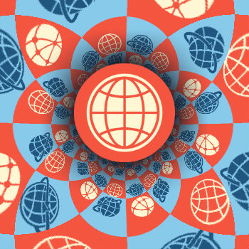 globe in kaleidoscope image