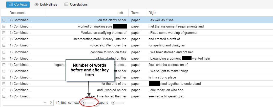 Strings of words such as 'seemed a bit generic' and 'created a draft'