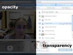 AVT session screenshot playing with the concepts of opacity and transparency
