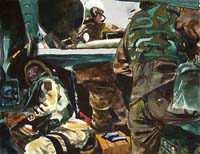 Steve Mumford, Sgt. Cliat knocked out, 2004