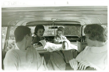 Family in 1961 Oldsmobile