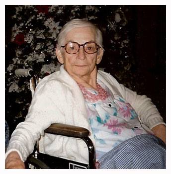 Grandma Harris in wheelchair