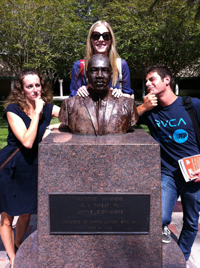 FYC instructors with MLK bust
