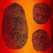 glowing red and orange human fingerprints