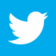 blue Twitter bird logo of a white songbird on a blue field