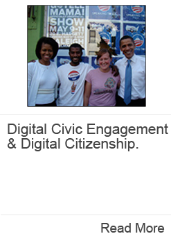 image titled 'Digital Civic Engagement & Digital Citizenship;' clicking on this image will display more information about these concepts.