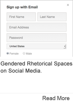 image titled 'Gendered Rhetorical Spaces on Social Media;' clicking on this image will display more information about gender on Pinterest.