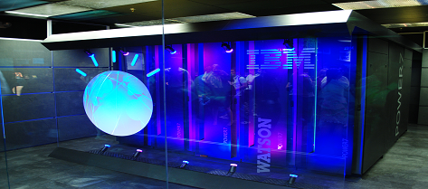 Picture of IBM's Watson server in its room