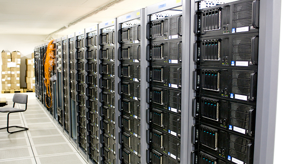 image of a server room with multiple computer servers