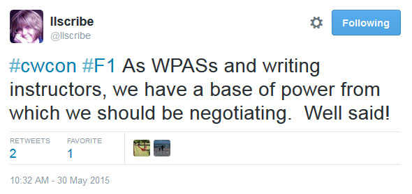 As WPAs and writing instructors, we have a base of power from which we should be negotiating.