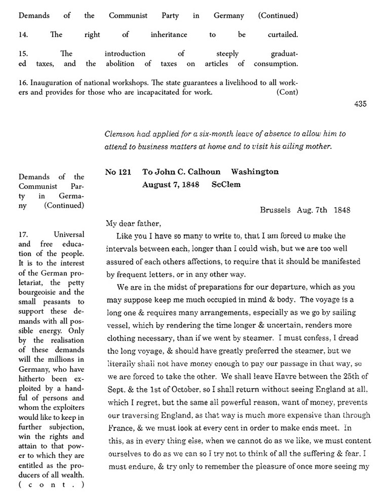 text-heavy image of letter annotated with demands 14-17 of the Communist Party of Germany