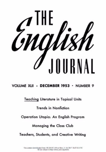 English Journal Cover, December 1953