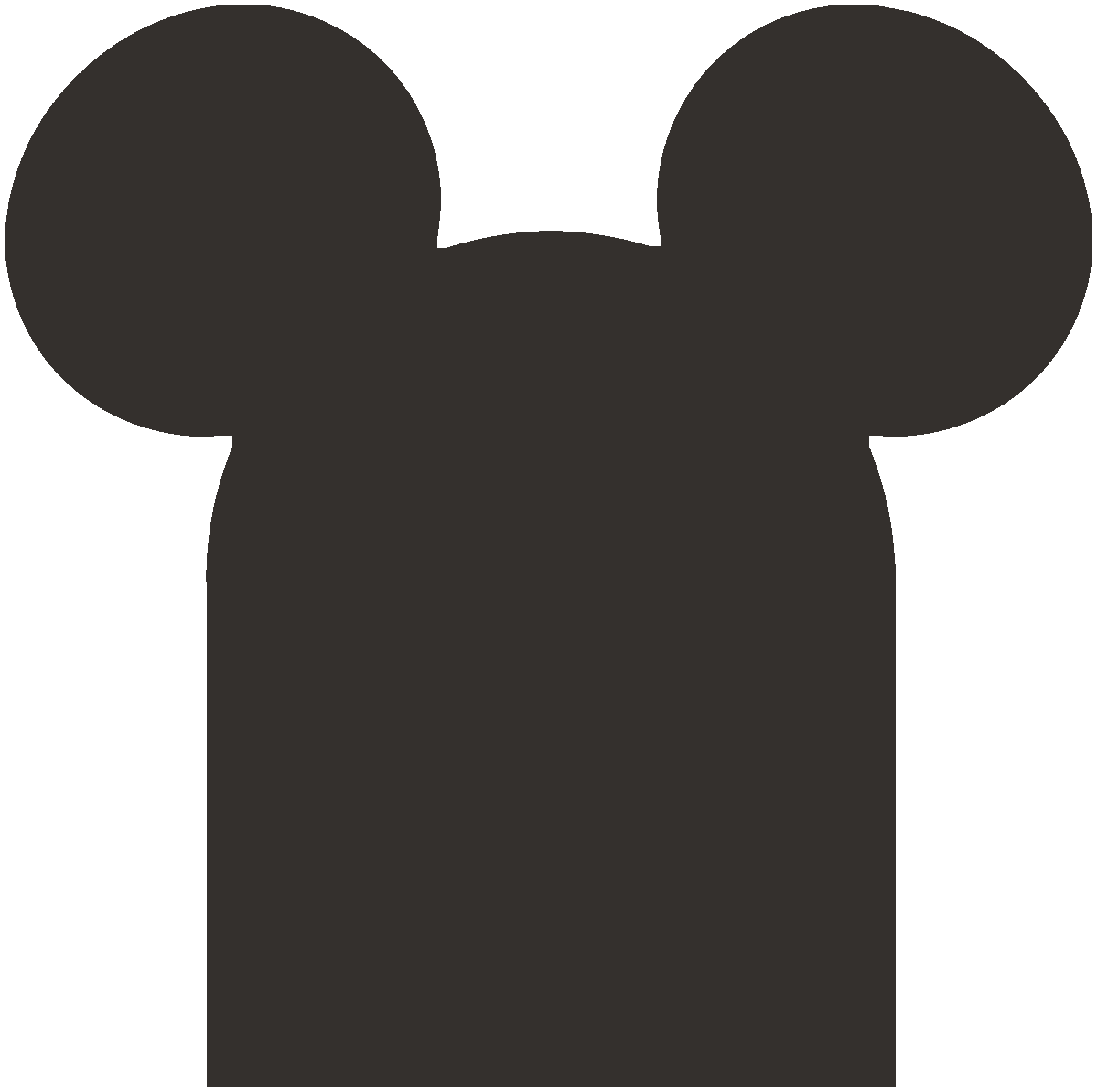 Tombstone with mouse ears.