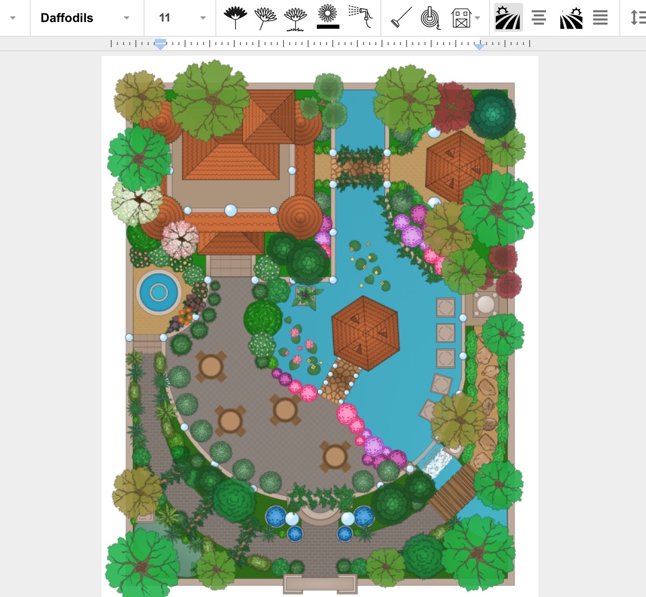 google doc with office icons replaced by garden icons