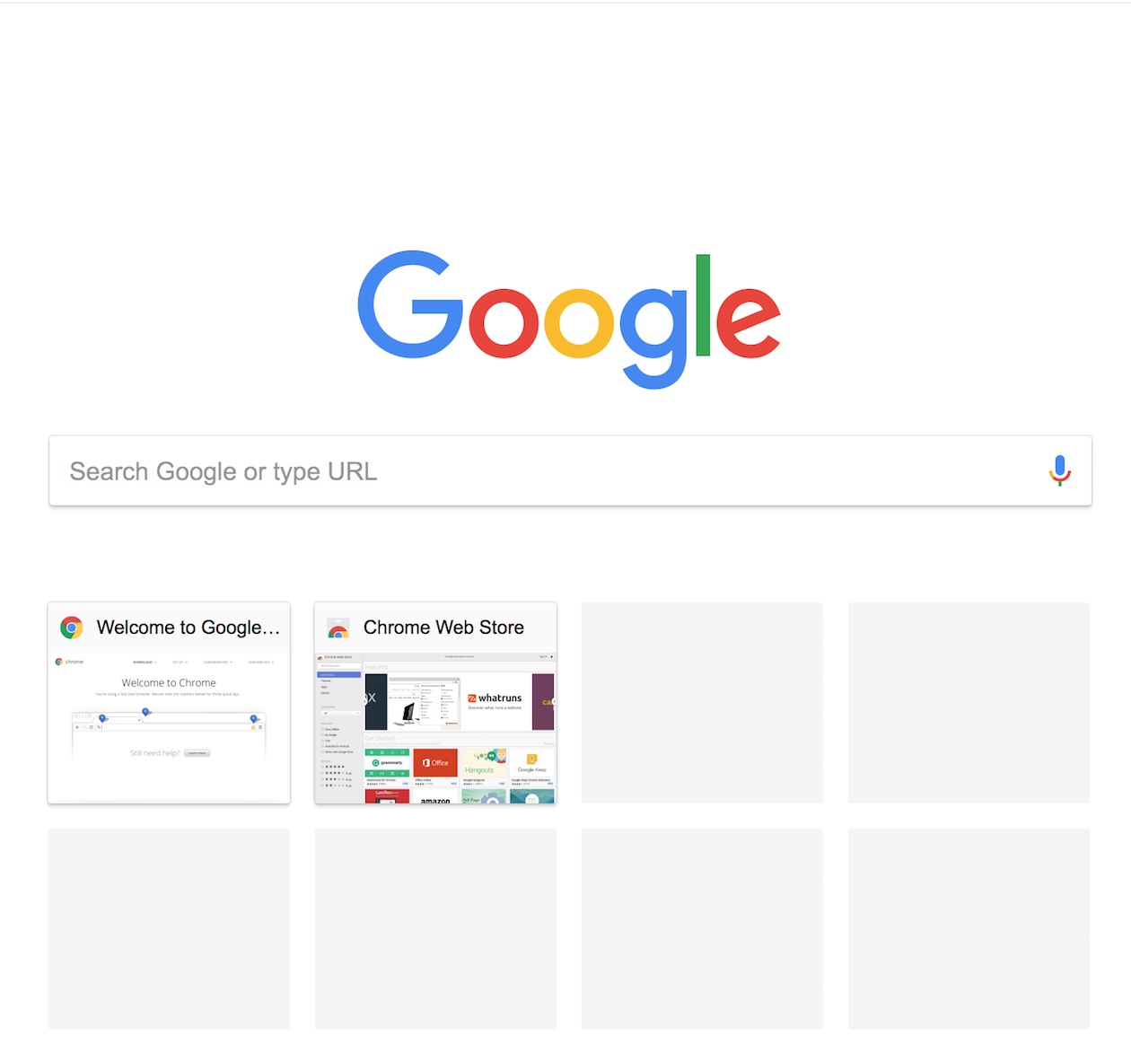 homepage of Google