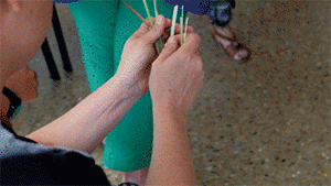 Ruth hands weaving