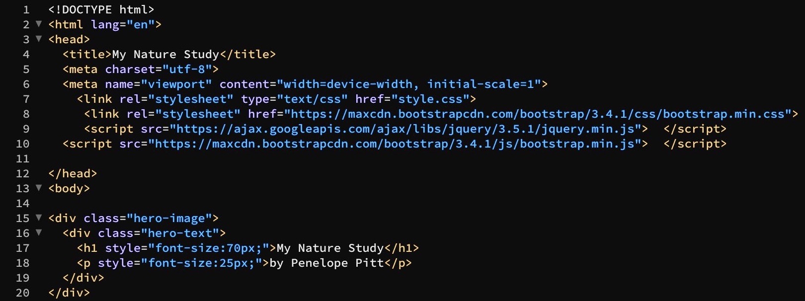cropped screenshot of HTML code