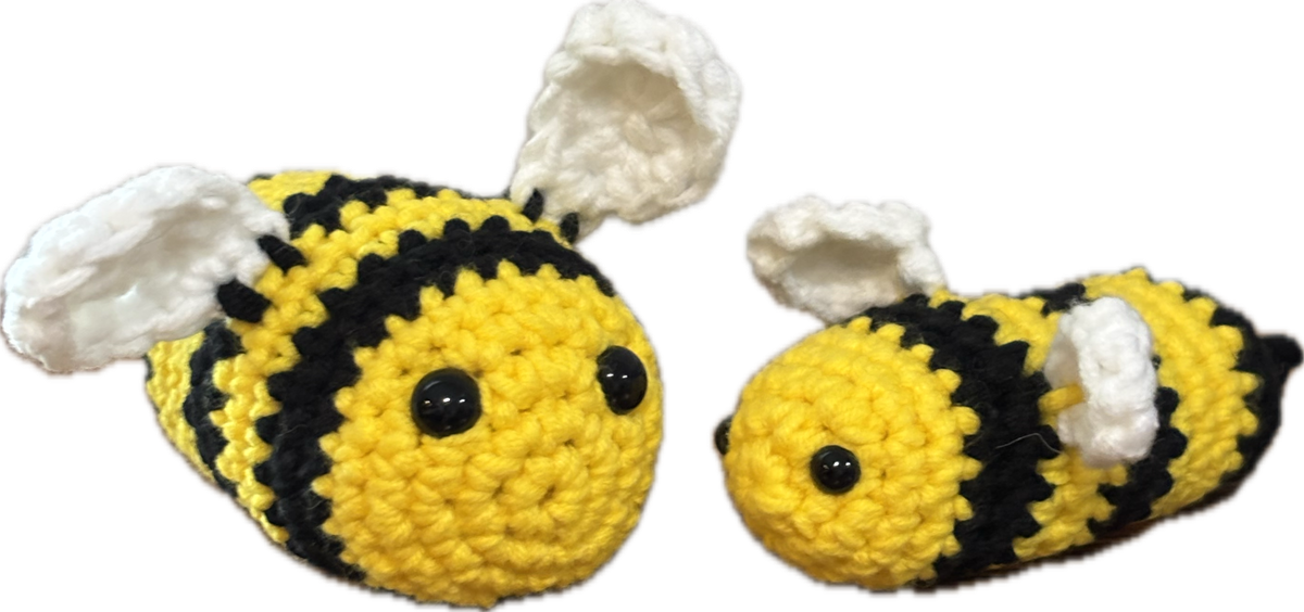 Two plastic craft safety eyes and washers.