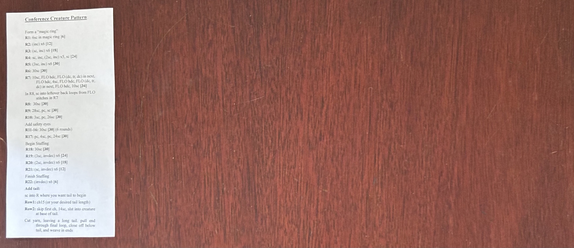 Conference Creatures pattern.