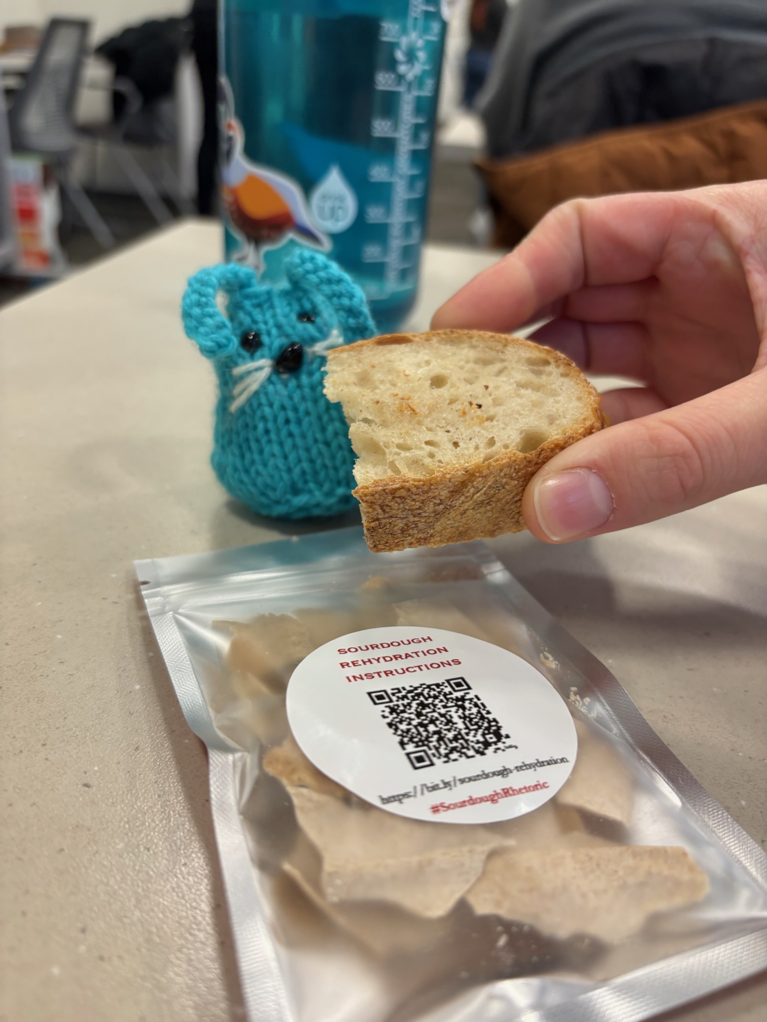 A Conference Creature and a slice of bread.
