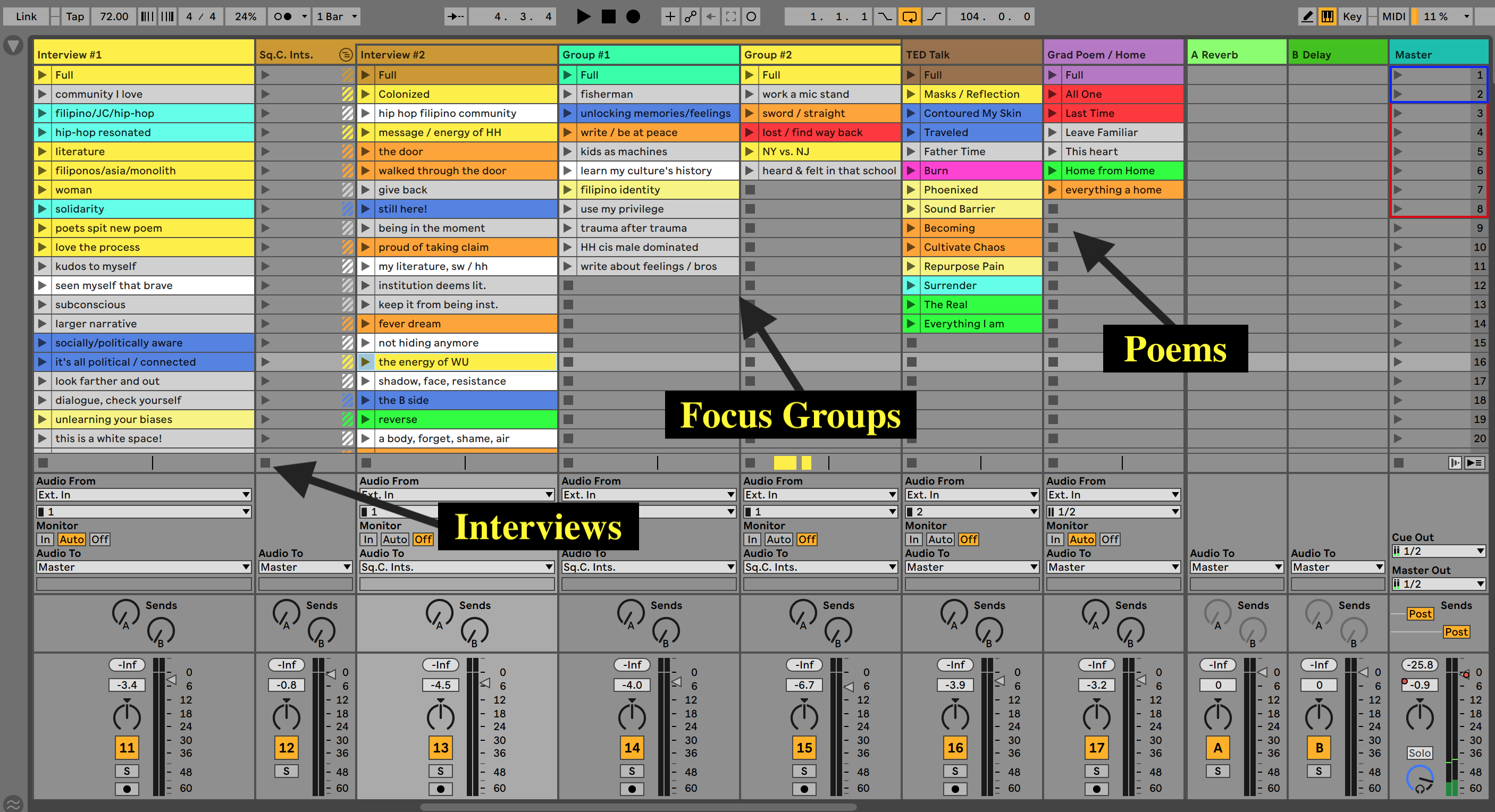 screenshot of Ableton Live software