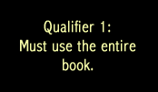 Must use the entire book