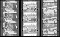 Image of early Lumiere films showing location of frames and sockets for advancing the film. Found at: http://www.institut-lumiere.org/