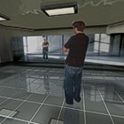 Second generation 3D models of the interior of the CompuObscura. View from inside, focusing on the participant. Images created by Jon Elsdon  2004.