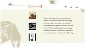 Screen shot from first web site design for the Lumiere Ghosting Project. Web site designed by Juliana de Freitas-Draper and Ilsa Brink  2004.