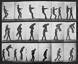 Man jumping over other man, an early film/still-image sequence by Eadweard Muybridge. Found at: http://sln.fi.edu/qa00/attic12/
