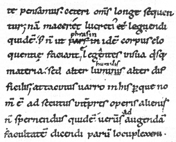 Part of Quintilian Manuscript